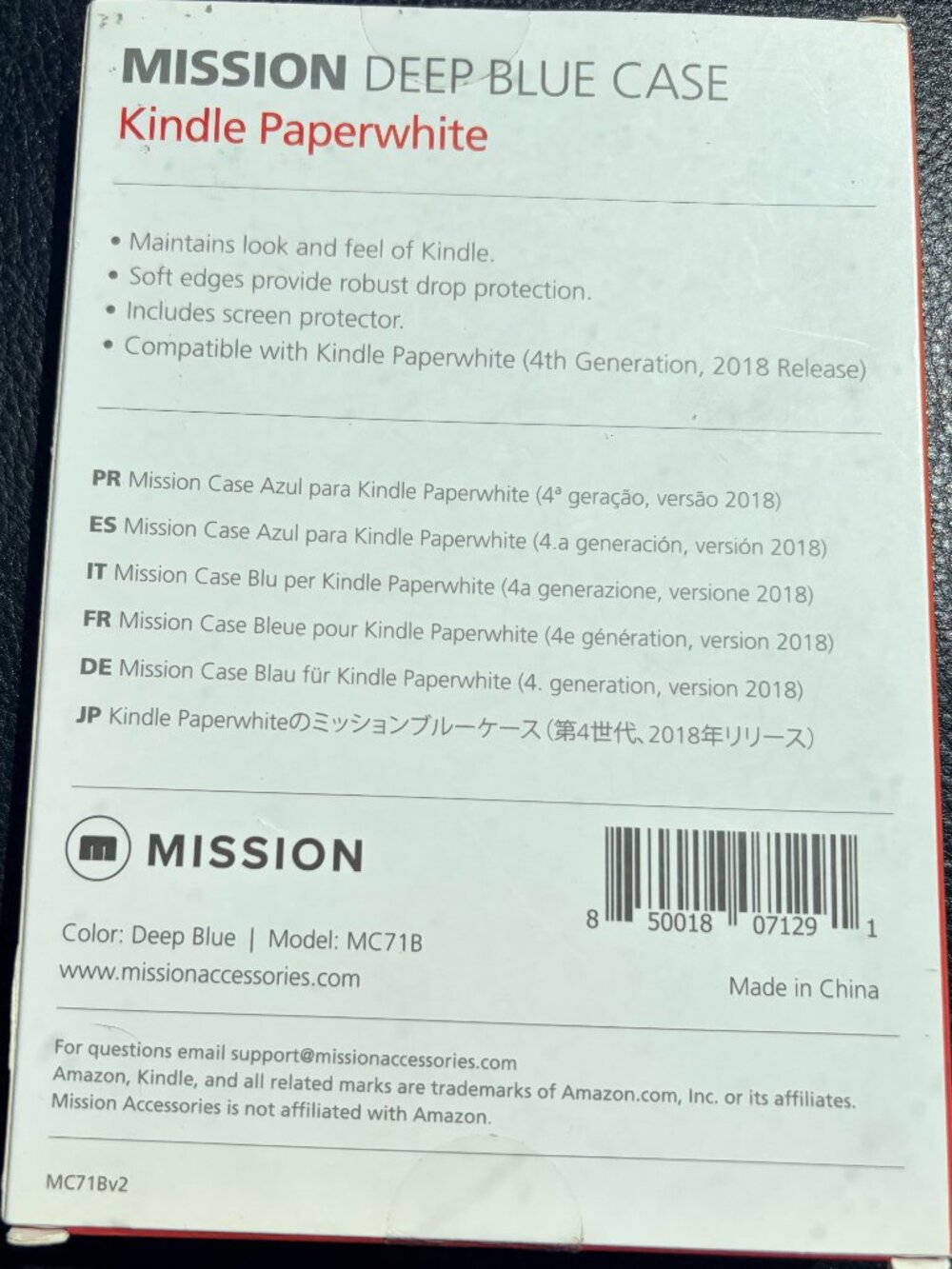 Deep Blue Case- Kindle Paperwhite 4th Gen- NWT - Picture 2 of 2